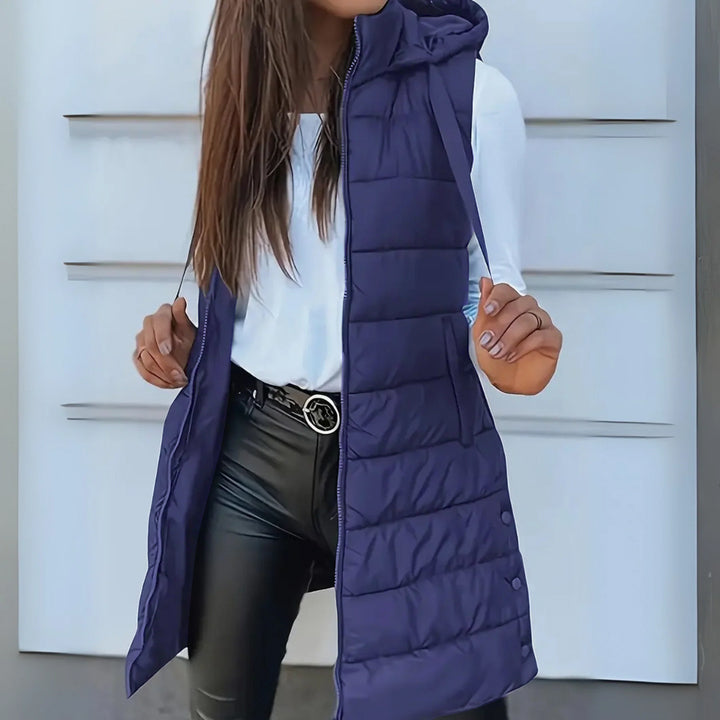 RAIN™ – Günlük Kapüşonlu Uzun Şişme Yelek