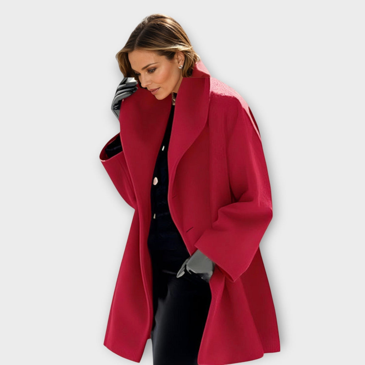 Emma – Premium Rüzgâr Geçirmez Yün Kaban